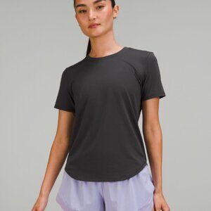 High Neck Running and Training T-Shirt - Graphite Grey